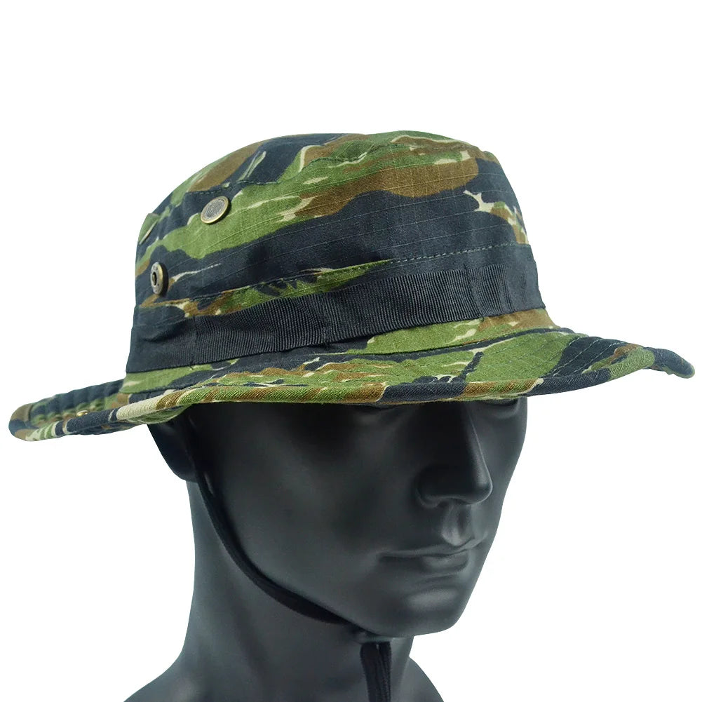 Tactical Airsoft  Sniper Camouflage Boonie Hats Nepalese Cap Militares Army Mens American Military Accessories A-tacs FG