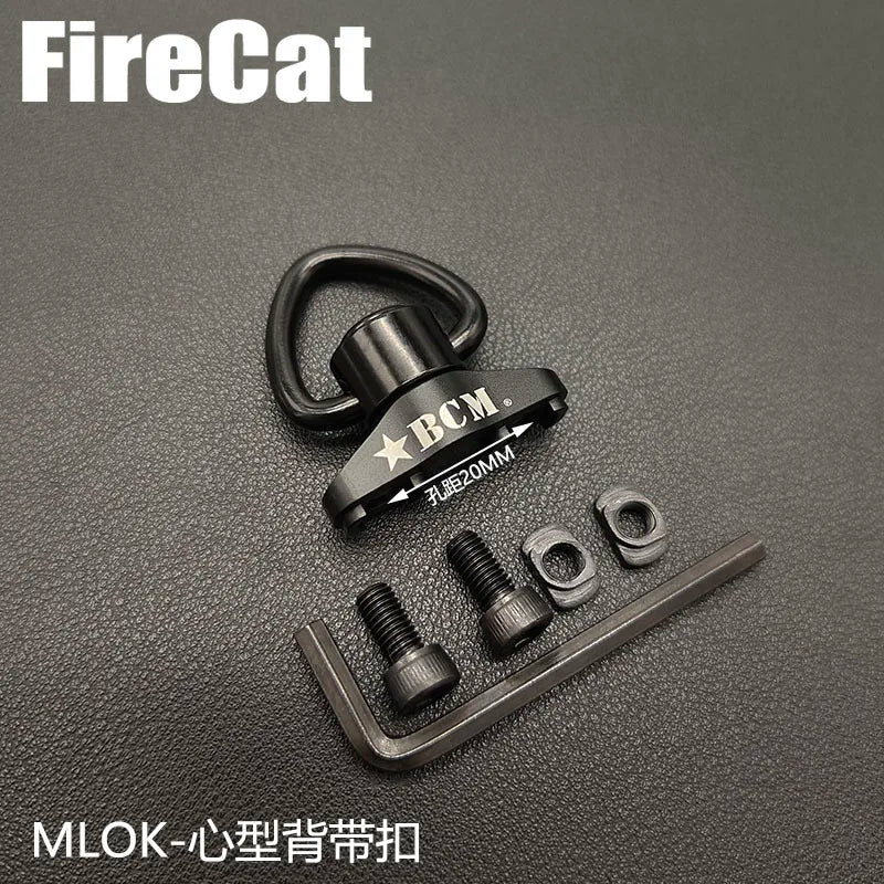 Airsoft Tactical Metal QD Sling Mount for MLOK Rail Quick Release Steel Push Button Attachment Points Hunting Gun Accessories