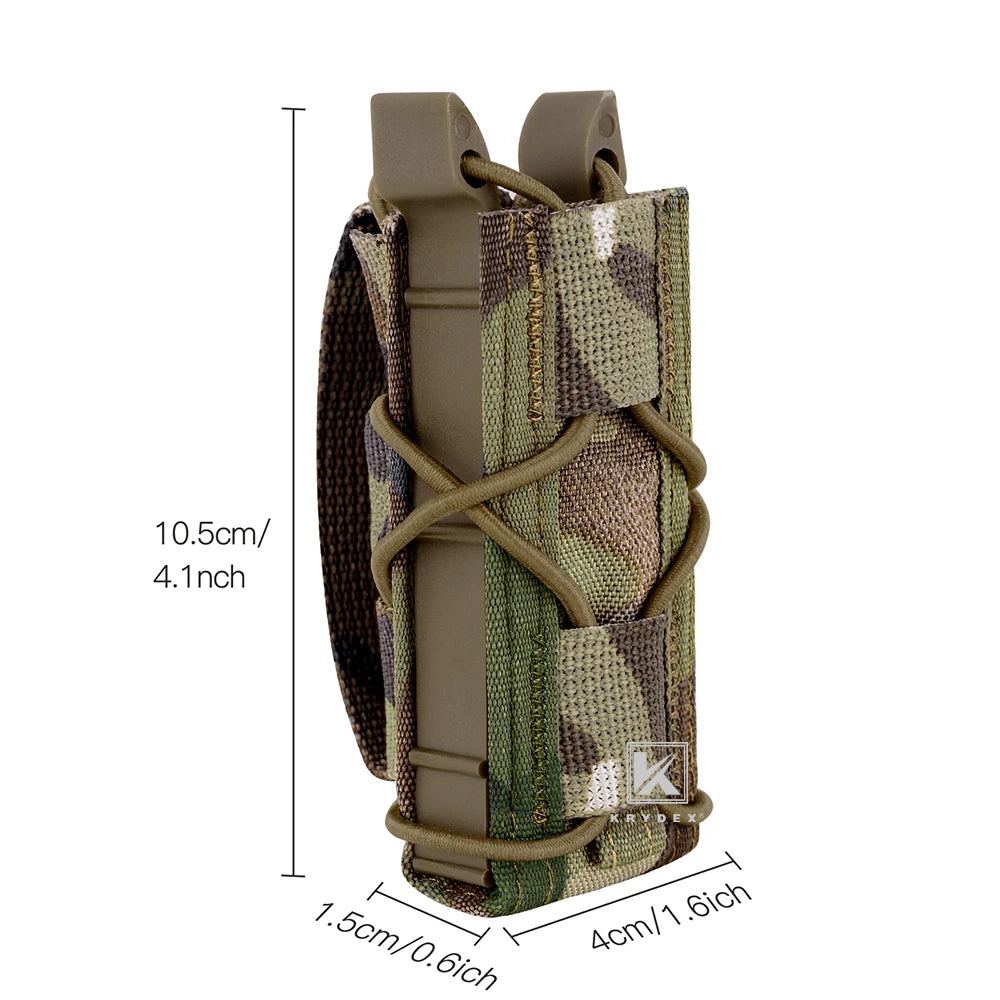 KRYDEX Tactical 5.56mm 9mm Mag Pouch M4 AR15 Rifle Pistol Single Magazine Pouch MOLLE Holder Hunting Airsoft Accessories