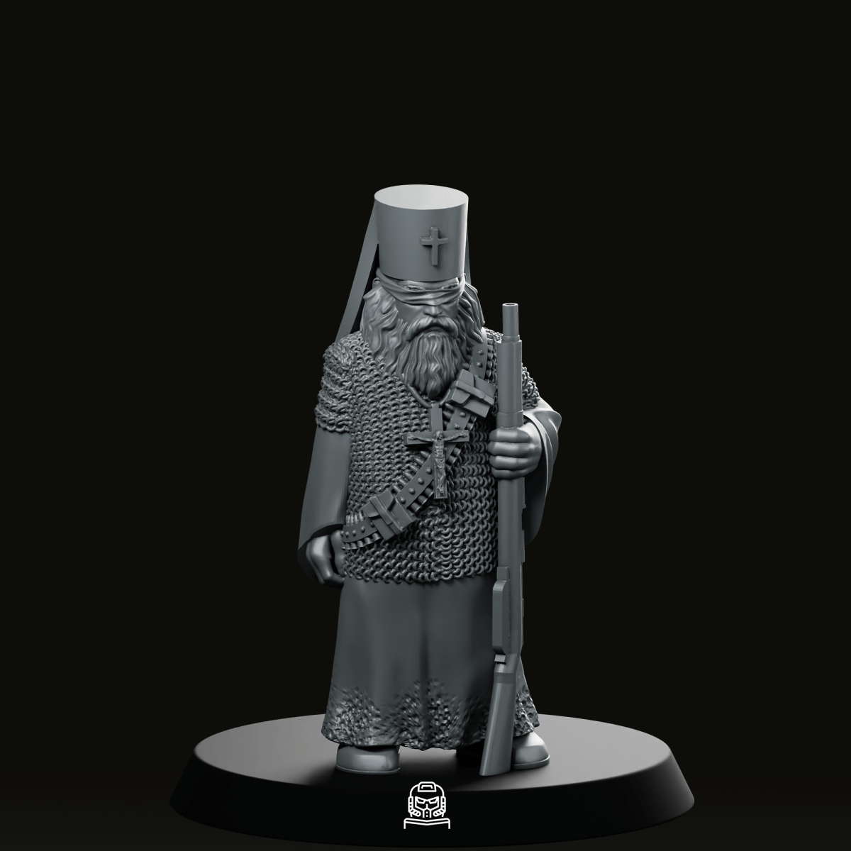 Trench Crusade Fanatic Priest With Rifle 5 Miniature