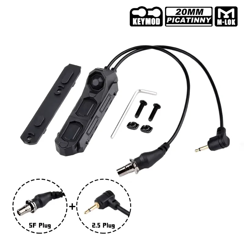 Tactical SF/2.5/3.5 Pressure Button Dual Function Remote Switch PEQ OGL NGAL DBAL M600 M300 Airsoft Scout Light Parts For 20MM