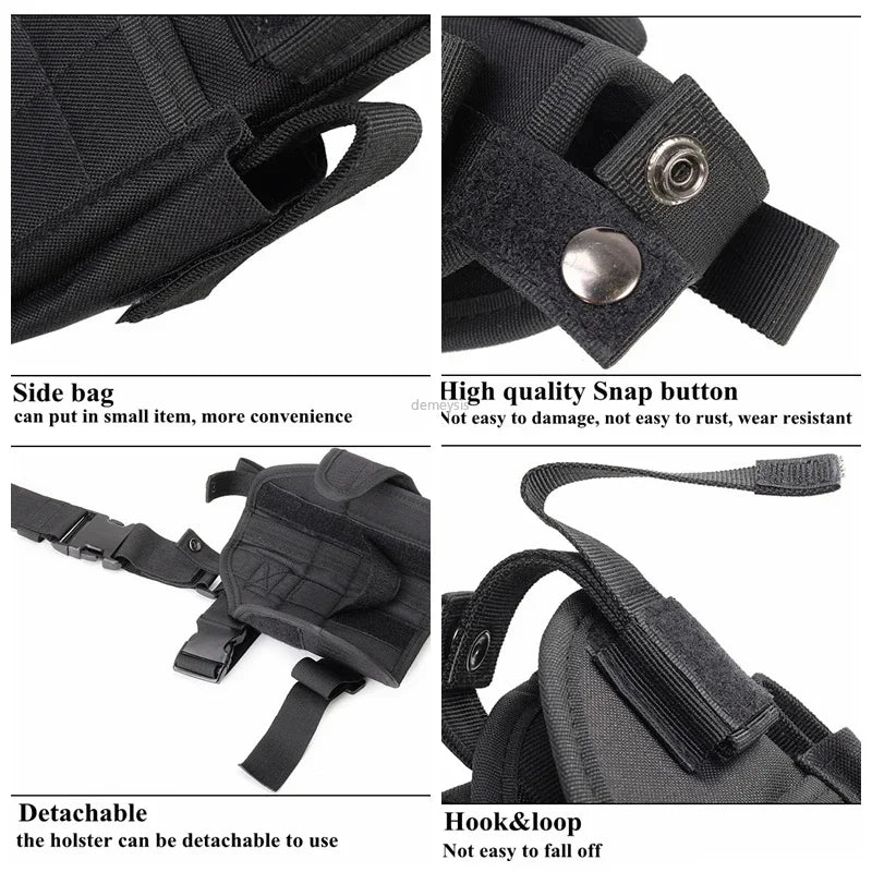 Universal Drop Leg Gun Holster Right Handed Tactical Thigh Pistol Bag Pouch Legs Harness for All Handguns