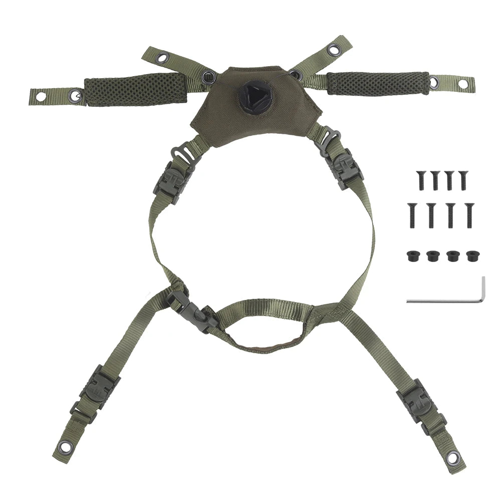 Tactical Wendy3.0 Helmet Chin Strap Suspension System Adjustable M-LOK FAST MICH Hunting Airsoft Helmet Replacement Accessory