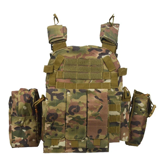 6094 Military Tactical Vest Body Armor Combat Army CS Gear Hunting Plate Carrier Airsoft Accessories Wargame Pouch Molle Vest