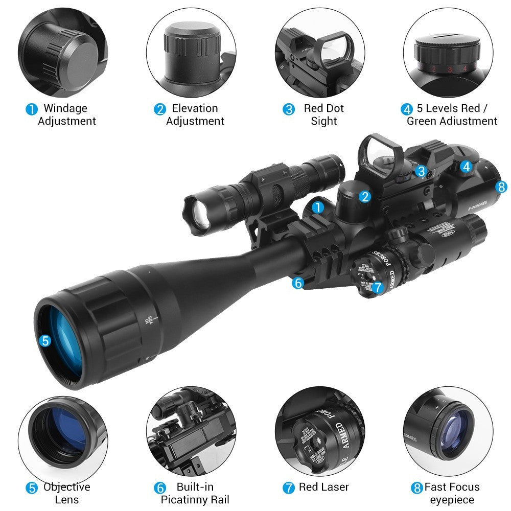 6-24x50AO Tactical Riflescope Hunting Scopes Airsoft-5