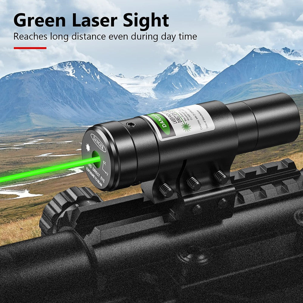 4-12x50EG Tactical 3 in 1 Scopes Red Green Laser Sight Airsoft Rifle Combo