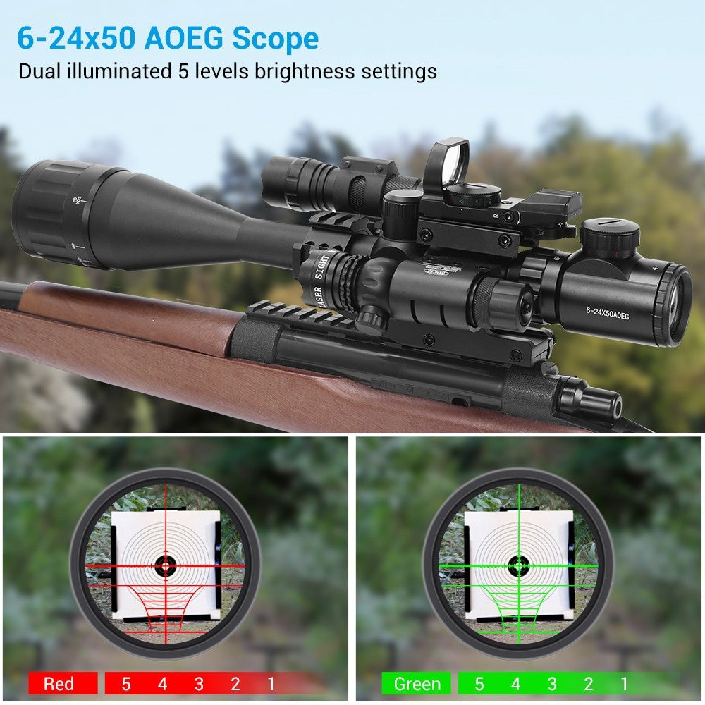6-24x50AO Tactical Riflescope Hunting Scopes Airsoft-2