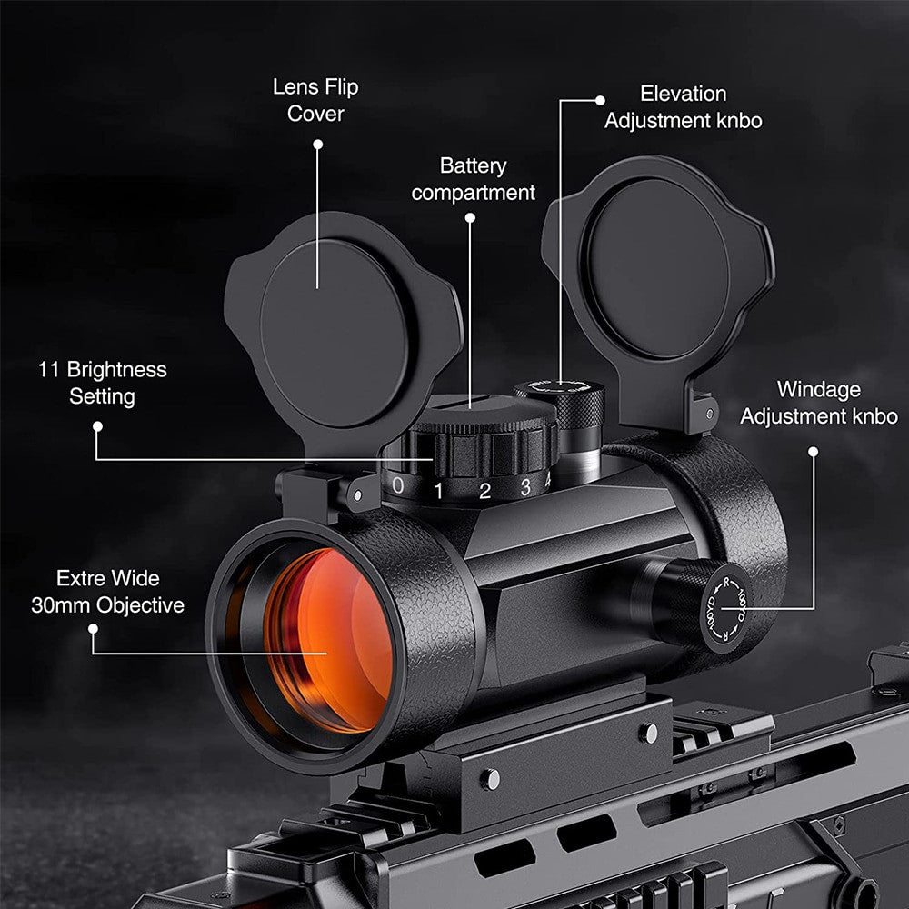 1x30/1x40/2x40 Red/Green Dot Sight Airsoft-2