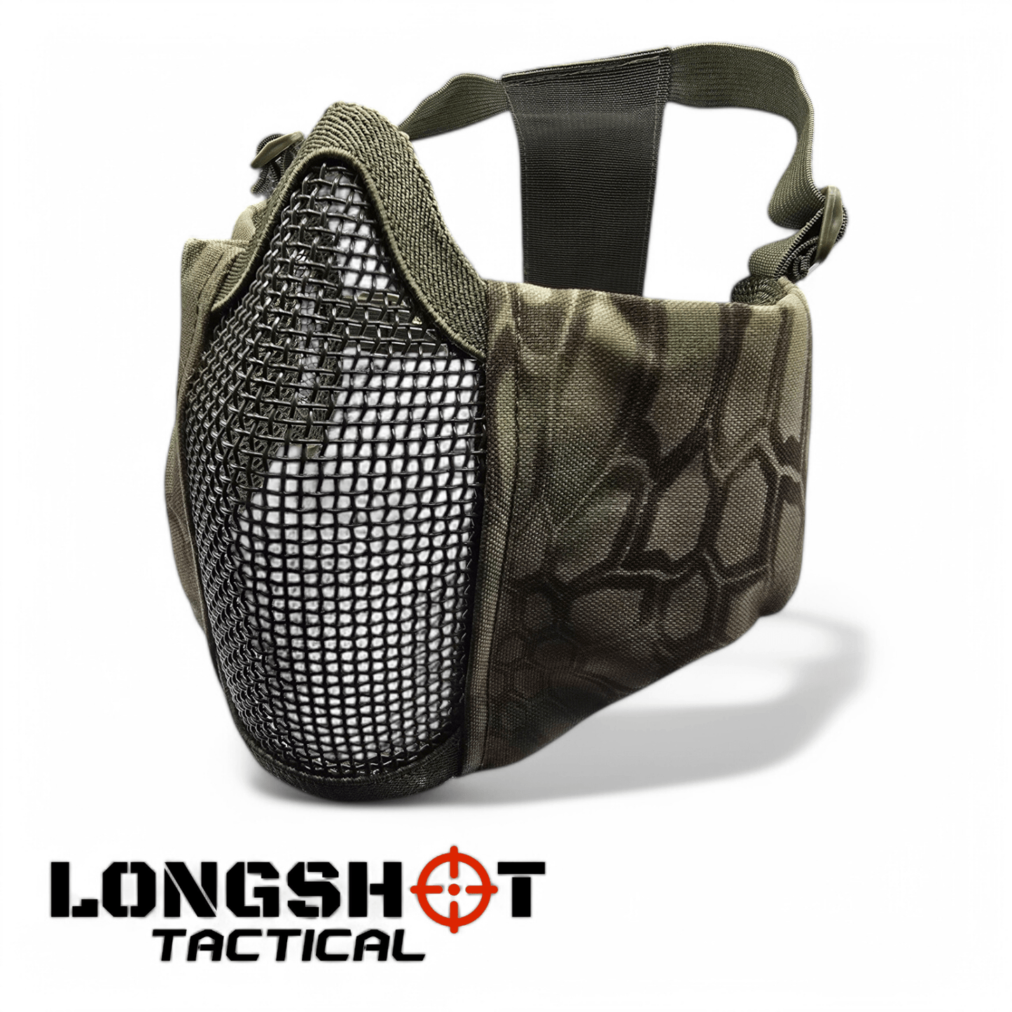 Longshot Tactical Airsoft Mesh Face Mask - Reptile