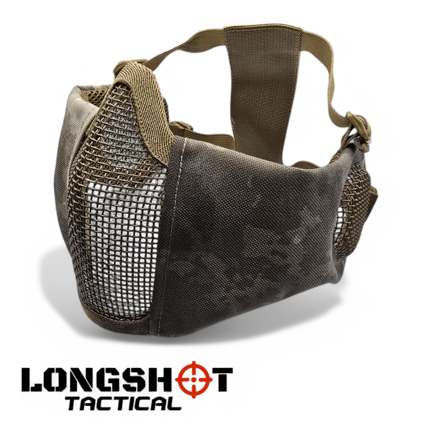 Longshot Tactical Airsoft Mesh Face Mask - Urban Dust