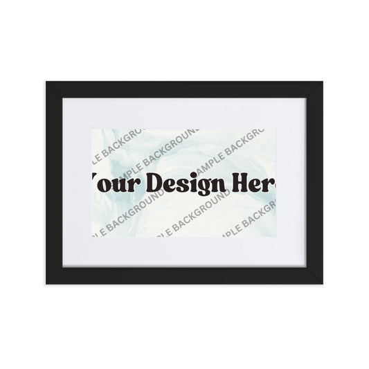 Design Your Own Matte Paper Framed Poster With Mat