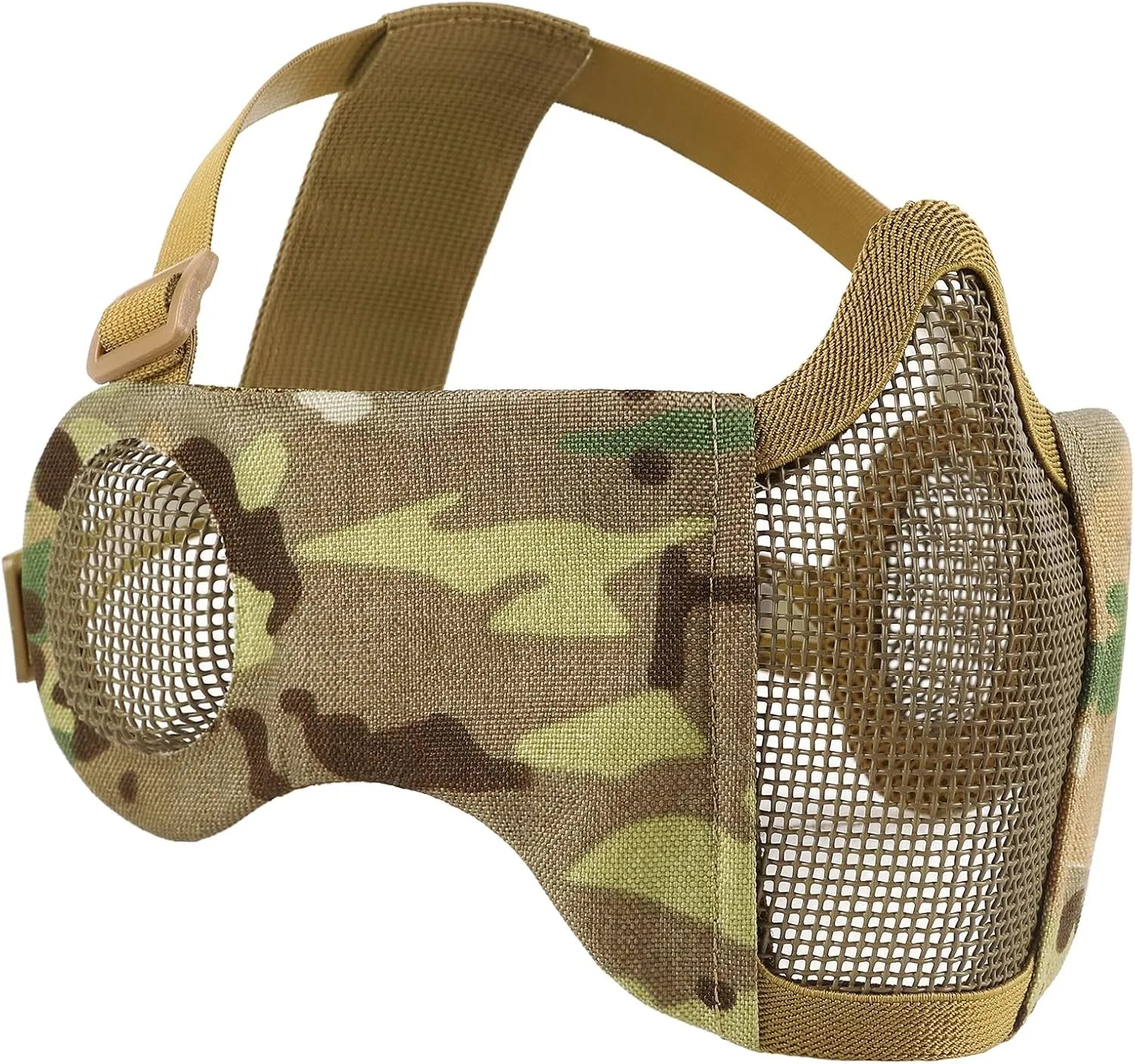 Votagoo Airsoft Mesh Mask Tactical Foldable Half Mesh Mask-0
