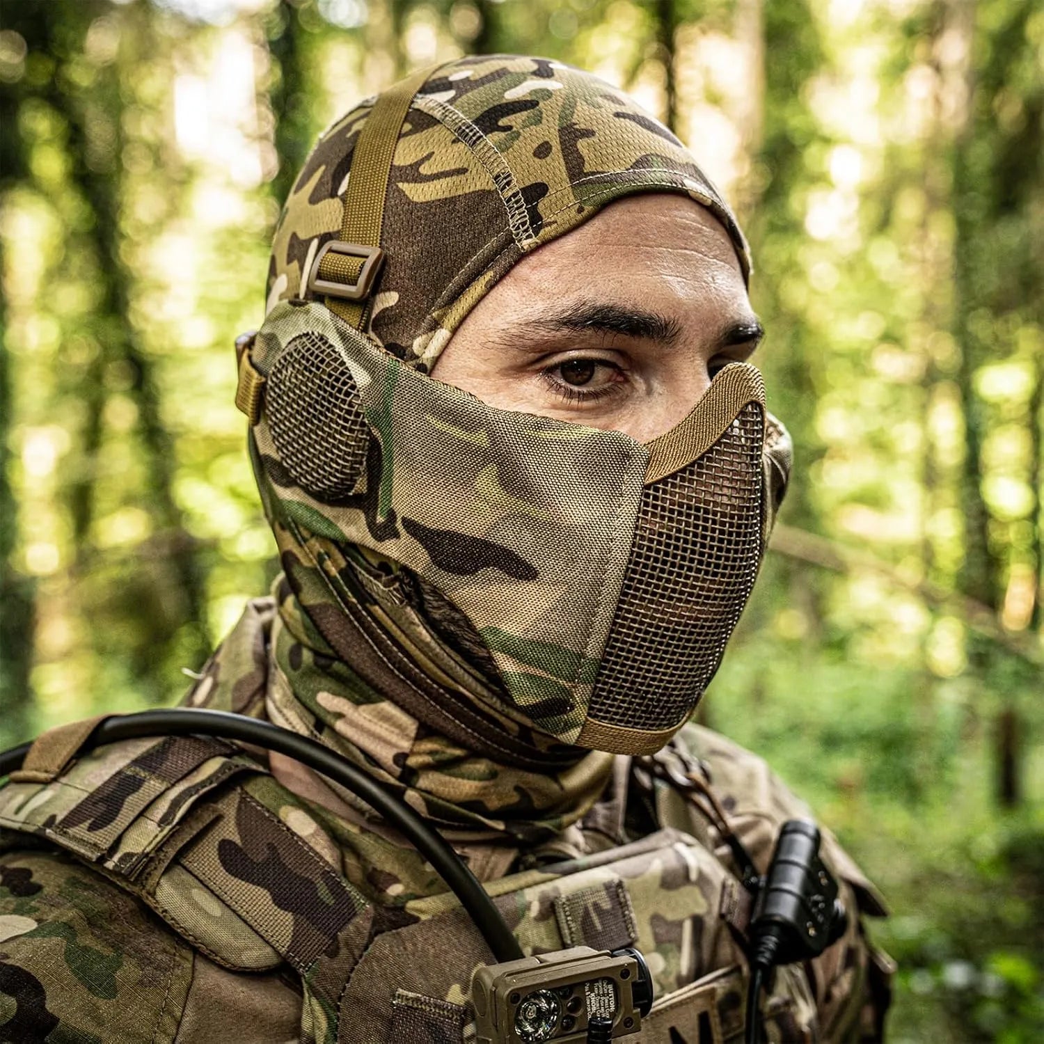 Votagoo Airsoft Mesh Mask Tactical Foldable Half Mesh Mask-4