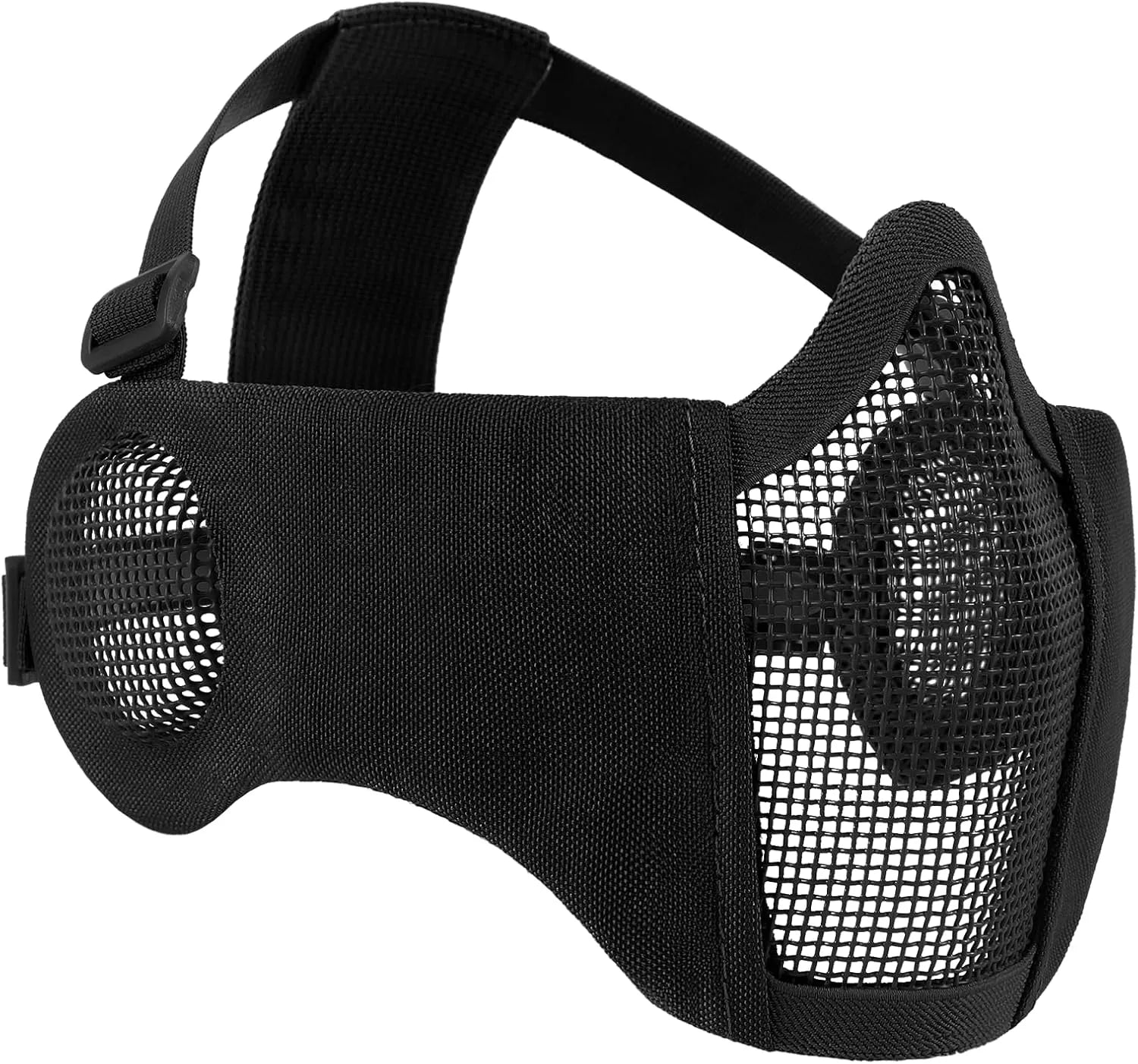 Votagoo Airsoft Mesh Mask Tactical Foldable Half Mesh Mask-5
