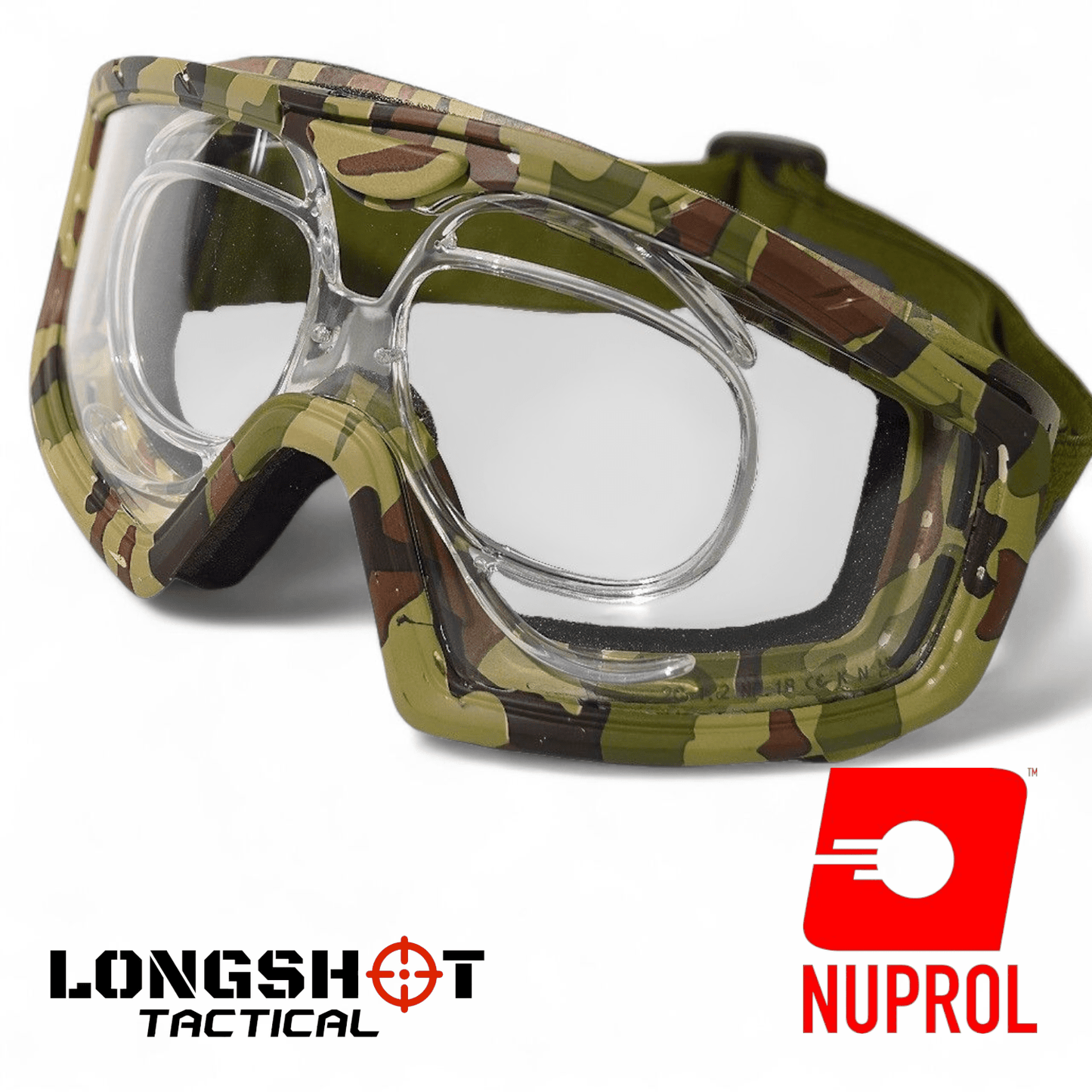 Nuprol Camo Battle Visor Tactical Airsoft Goggles with Lens Insert
