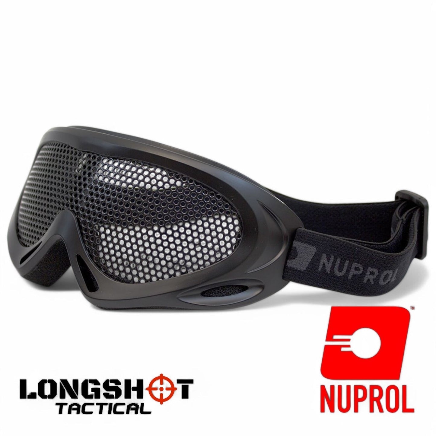 Nuprol Pro Tactical Airsoft mesh goggles - Large, Black