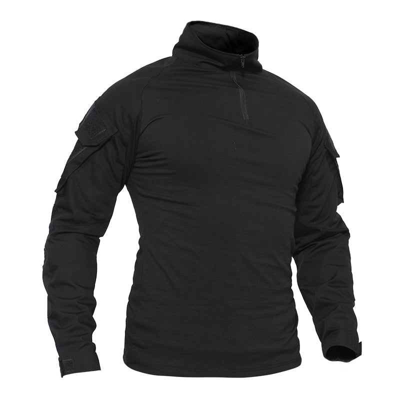 T-shirts Men Camouflage Tactical Combat T-shirts Long Sleeve Military Army tshirts Multicam Airsoft Paintball Top Tees-4