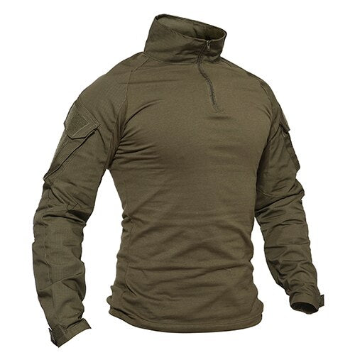 T-shirts Men Camouflage Tactical Combat T-shirts Long Sleeve Military Army tshirts Multicam Airsoft Paintball Top Tees-11