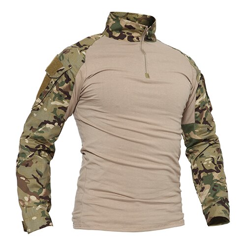 T-shirts Men Camouflage Tactical Combat T-shirts Long Sleeve Military Army tshirts Multicam Airsoft Paintball Top Tees-6