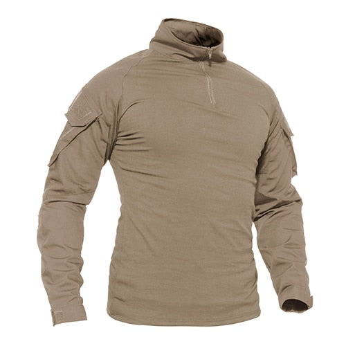 T-shirts Men Camouflage Tactical Combat T-shirts Long Sleeve Military Army tshirts Multicam Airsoft Paintball Top Tees-7
