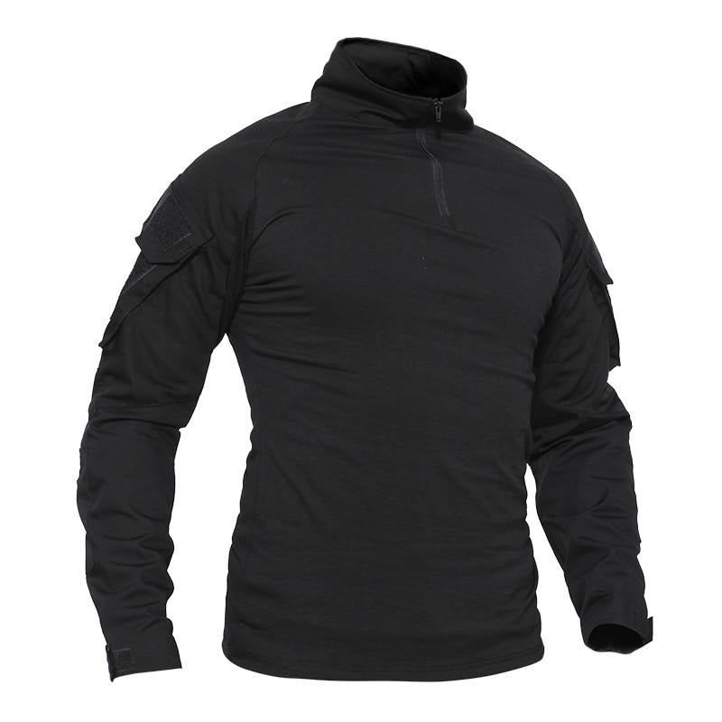 T-shirts Men Navy Military Tactical T-shirts Long Sleeve Combat Army tshirts Quick Dry Multicam Airsoft Man Top Tees-0