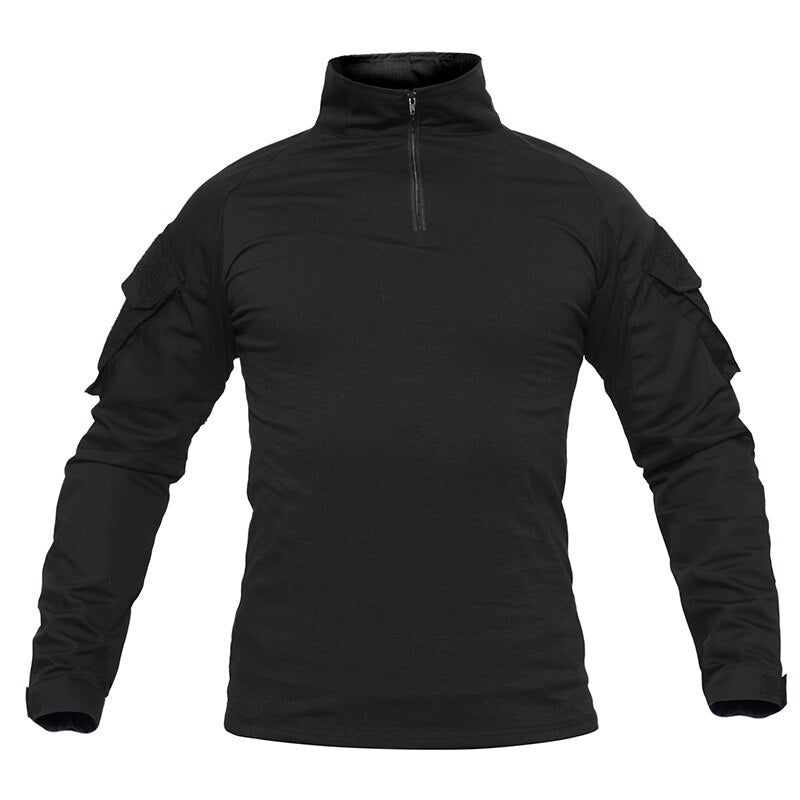 T-shirts Men Navy Military Tactical T-shirts Long Sleeve Combat Army tshirts Quick Dry Multicam Airsoft Man Top Tees-2