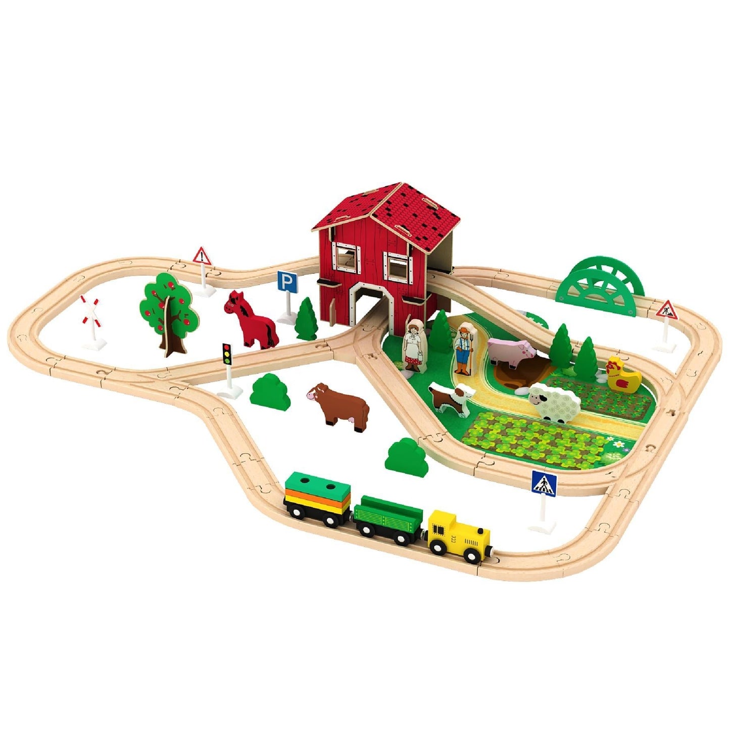 Acooltoy AC7529 | Red Barn Farm Train Set