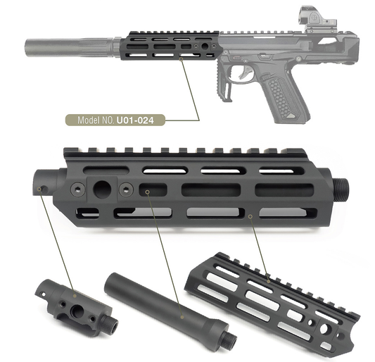 Action Army AAP01 SMG Handguard - Black