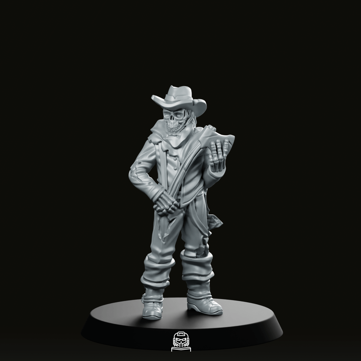 Skeleton Cowboy Zombie Miniature