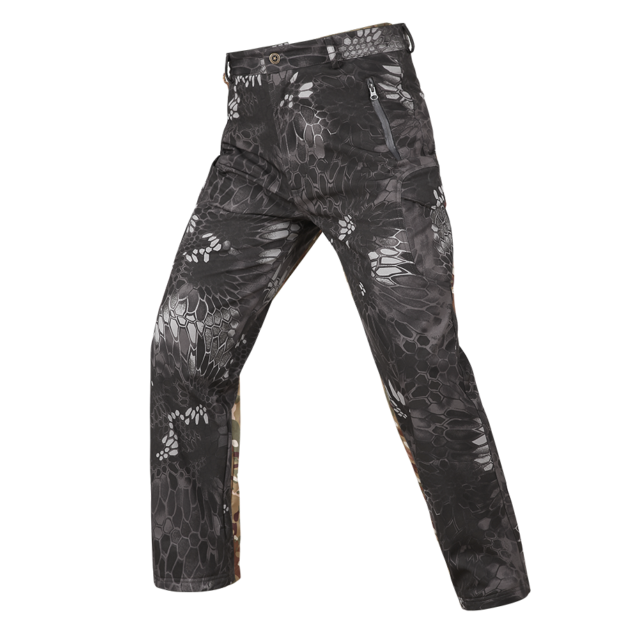 Winter Fleece Lined Softshell Tactical Pants for Ski Snowboard Outdoor-9