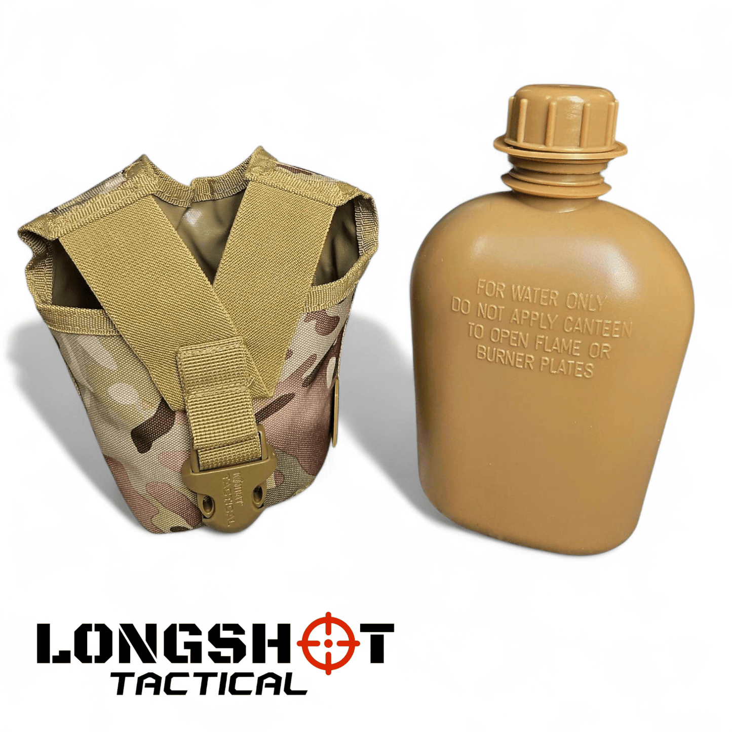 Tactical Water Bottle - Army Style With Molle Attachments