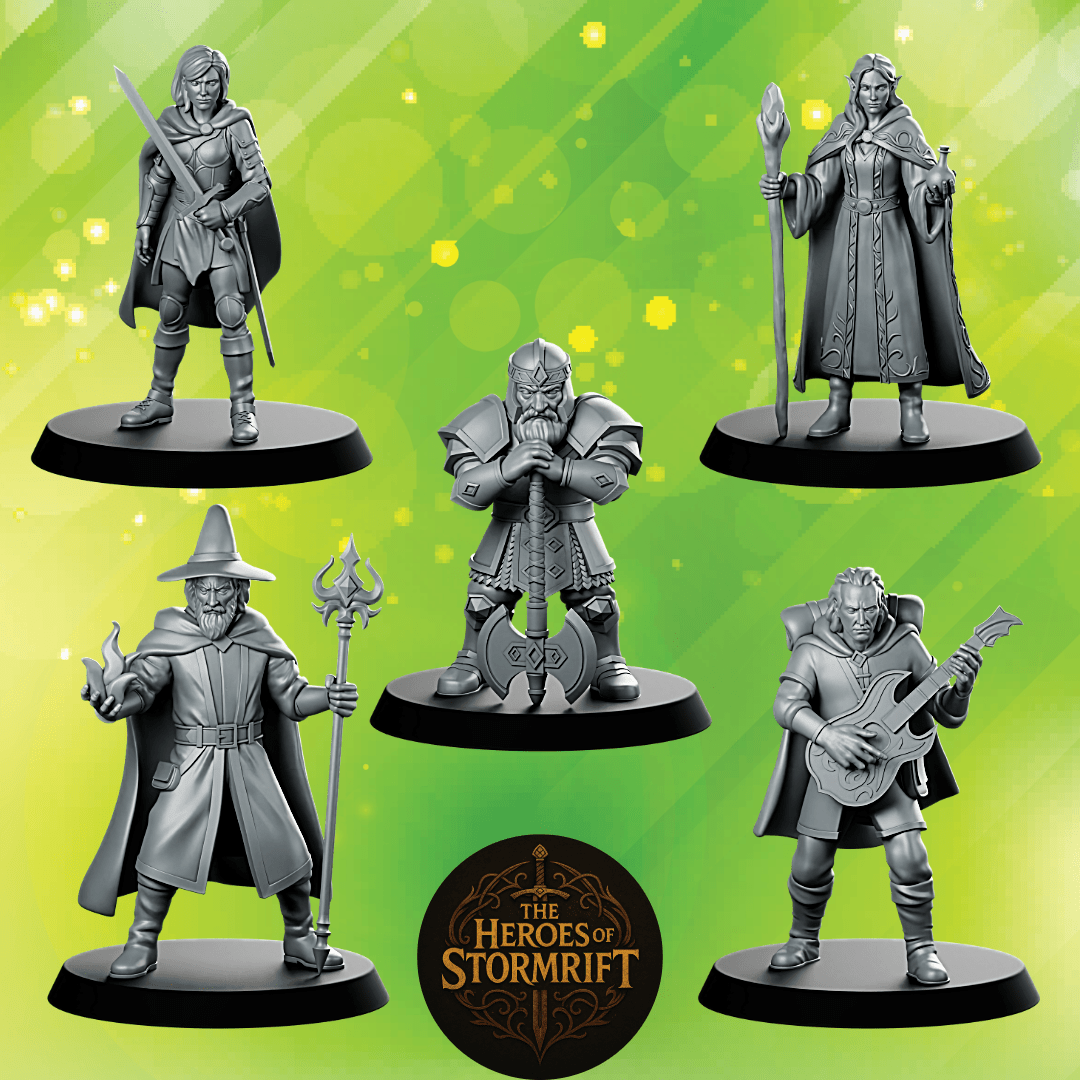The Heroes of Stormrift – Legendary Fantasy Miniature Set