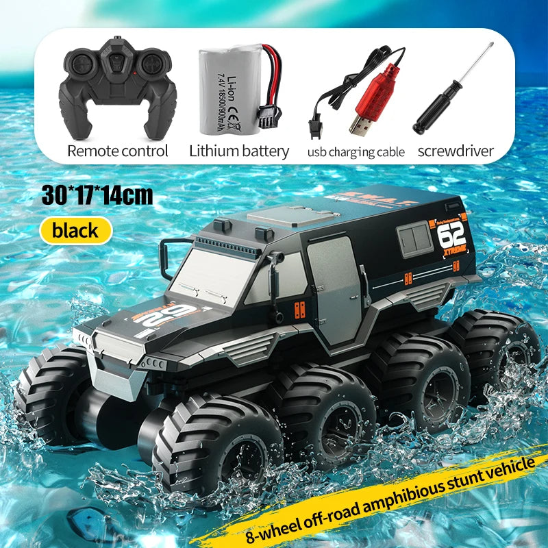 JJRC Conqueror Q137 8WD 2.4G Amphibious RC Stunt Truck