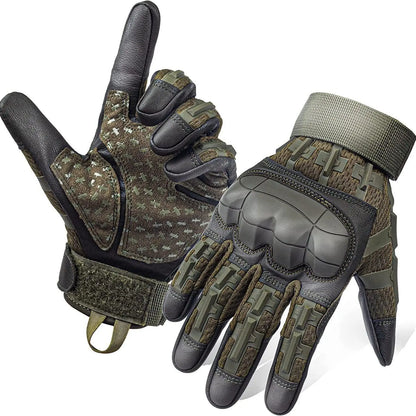 Tactical Pro Sports Gloves Touch Screen PU Leather Outdoor Hunting Hiking Combat Airsoft Full Finger Shooting Safety Glove