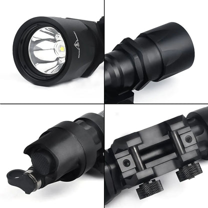 WADSN M951 Metal Tactical Flashlight Airsoft Weapon Accessory Light 600lm Hunting With Pressure Switch Fit 20mm Picatinny Rail