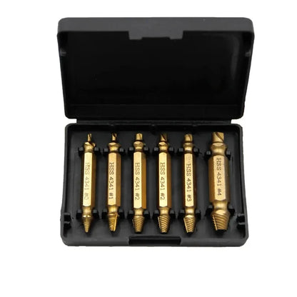 6PCS Damaged Screw Extractor,Double Head Screw Slide Tooth Removal,Great for Stripped, Broken, Stuck Screw