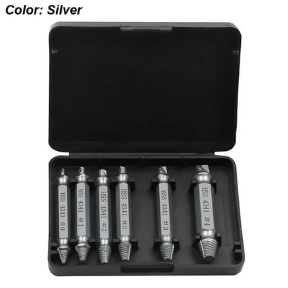 6PCS Damaged Screw Extractor,Double Head Screw Slide Tooth Removal,Great for Stripped, Broken, Stuck Screw