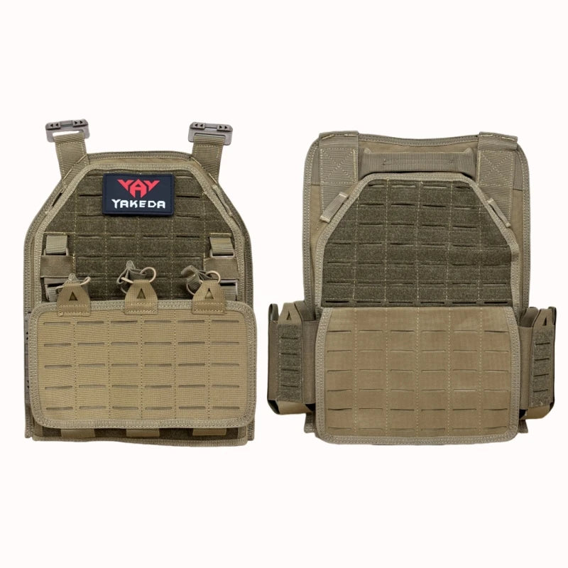 YAKEDA Tactical Vest 6094 - Durable Outdoor Hunting Vest with Molle Webbing, Adjustable Fit, Lightweight for Airsoft & Survival