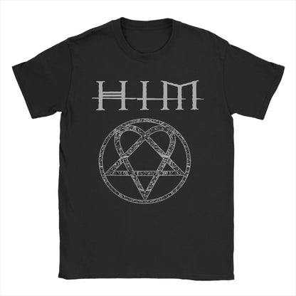 Harajuku T Shirt Him Band Ville Valo Omate Cotton T Shirts  Hippie Tshirt for Adult Summer Y2K Fun Casual Short Sleeve Clothing