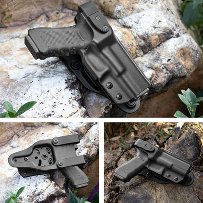 Gun&Flower Kydex OWB Holster for Glock 17 /19 Pistol with Thumb Release Retention Tactical Right Hand Gun Bags,NOT Red Dot
