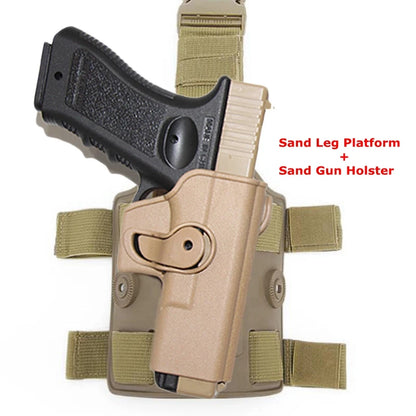 Tactical Drop Leg Thigh Gun Holster For GL 17 Airsoft Pistol Holster Platform Hunting Accessories With Gear