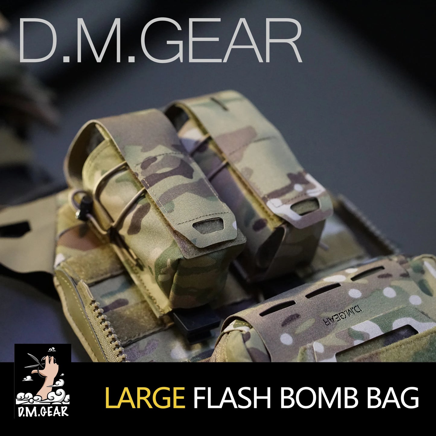 DMGear Tactical Pouch Flashbang Granada Grenade Smoke Dummy MOLLE Bag Magazine Holder Modular Hunt Airsoft Equipment Accessory