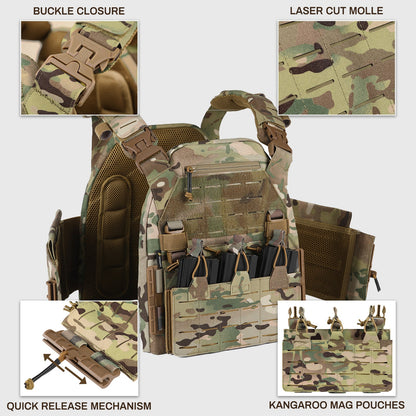 Votagoo 1000D Nylon Military Vest Quick Release Y014 Tactical Vest-4