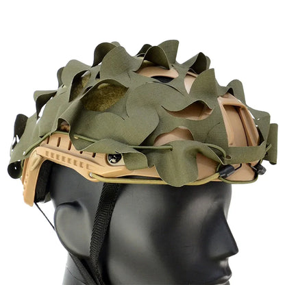 Tactical FAST Helmet Cover 3D Camouflage Helmet Cloth Laser Leaf Shape Cut Hunting Paintball Airsoft Helmets Accessories