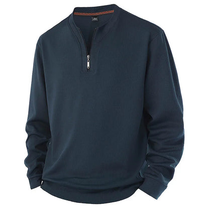 Plus Size 7XL 8XL Men's long-sleeve T-shirt half-zip sweatshirt new style for spring autumn casual V-neck Hoodies men's clothing