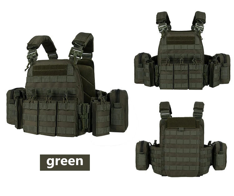 YAKEDA 6094 Tactical Vest Outdoor Hunting Plate Carrier，Quick Release Protective Adjustable Vest Airsoft Carrier