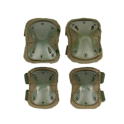 Knee and Elbow Protective Pads for Outdoor Sports (Hunting, Airsoft, Military Tactical) - Safety Gear Support