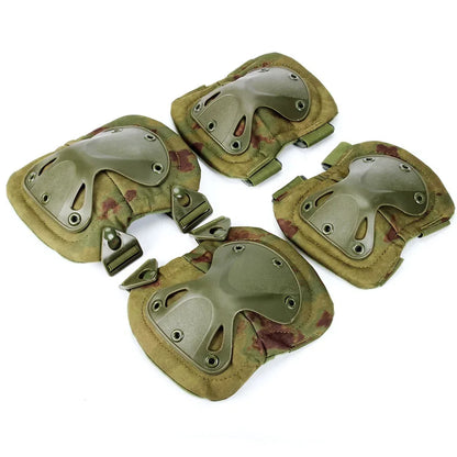 Knee and Elbow Protective Pads for Outdoor Sports (Hunting, Airsoft, Military Tactical) - Safety Gear Support