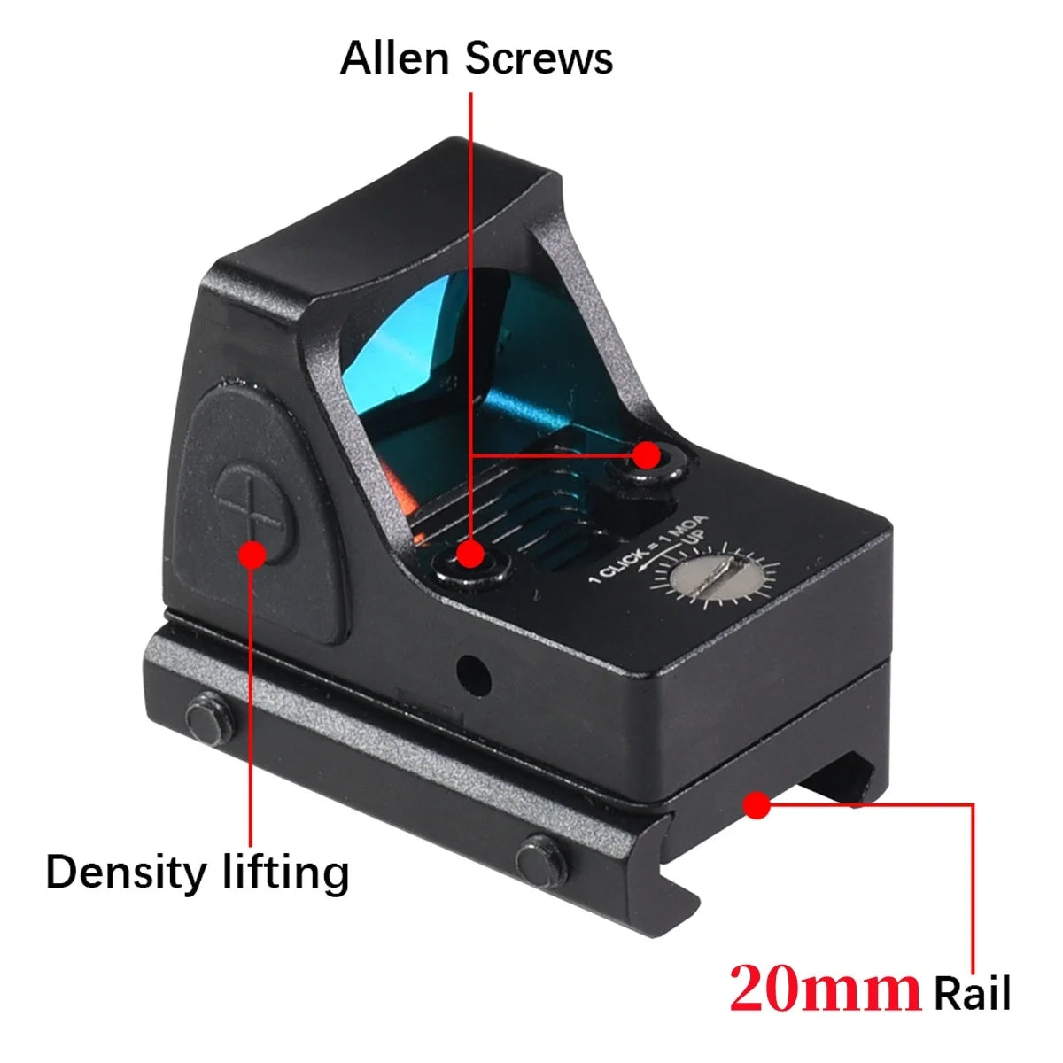 Mini Red Dot Sight Tactical Optic Reflex Collimator Hunting Airsoft Compact Riflescope Equipment Accessory AR15 G19 M4