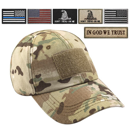 Hunting Tactical Operator Cap with 6 US Flag Patches-6
